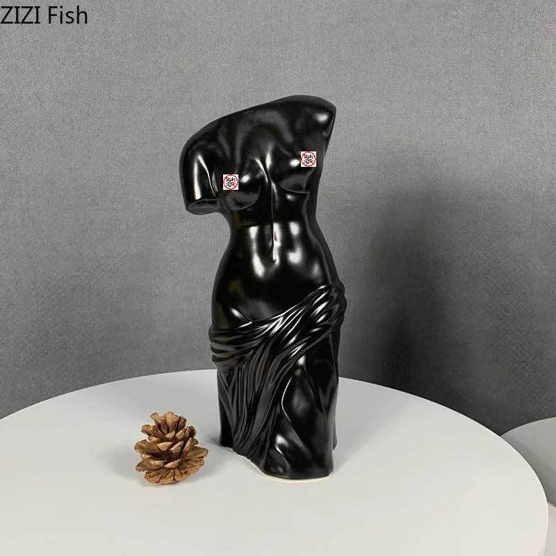 DecorBites™ Human Body Figurine Bust Vase for Home Décor and Art Decoration