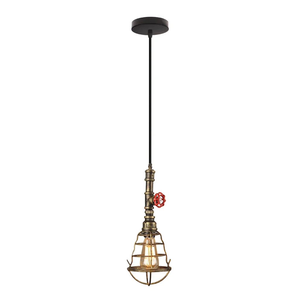 Lámpara colgante de loft retro industrial Decorbites™ con tubería de agua