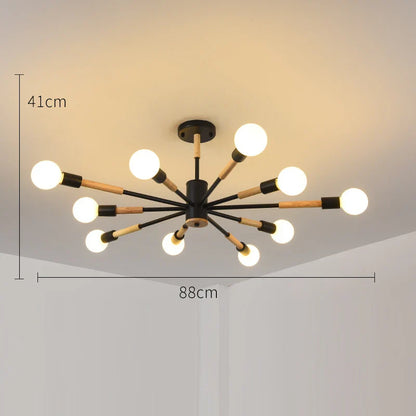 DecorBites™ LED Wooden Ceiling Lights w/ E27 Bulb for Modern Livingroom & Bedroom