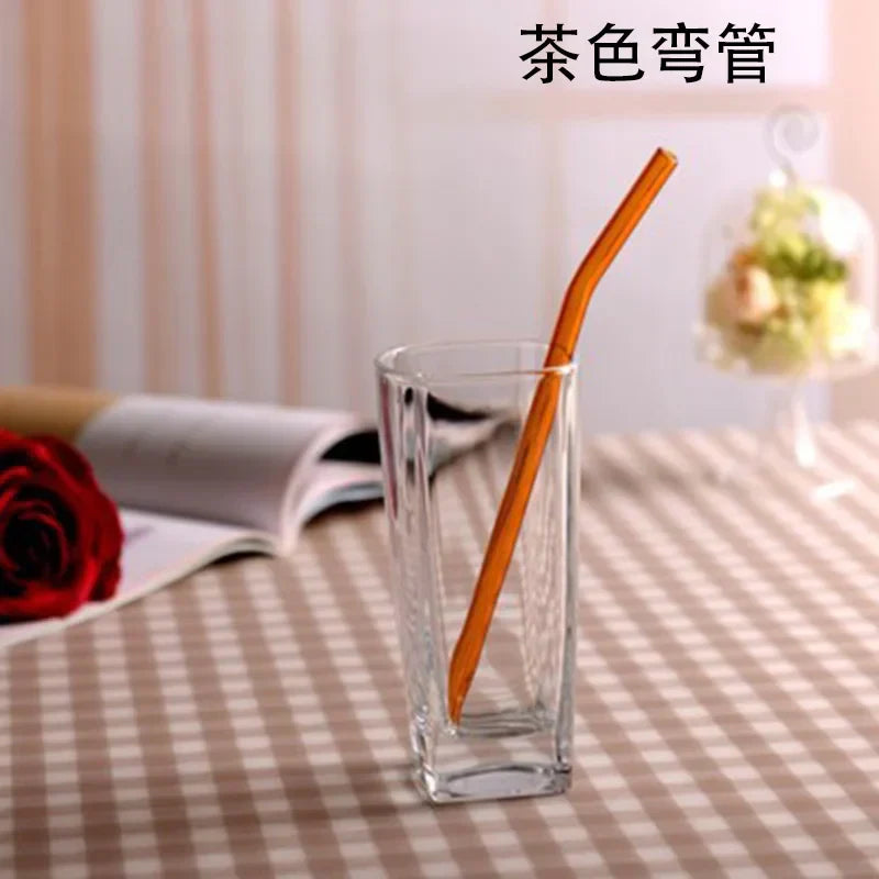 DecorBites™ Glass Drinking Straw: Eco-Friendly & Colourful Bar Accessory