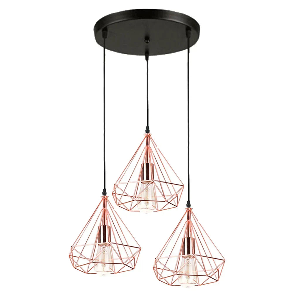 Decorbites™ Industrielle LED-Hängeleuchte Vintage Loft Käfig Pendellampe für die Einrichtung zu Hause