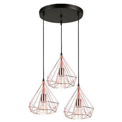Decorbites™ Industrielle LED-Hängeleuchte Vintage Loft Käfig Pendellampe für die Einrichtung zu Hause