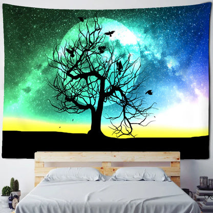 Tree Of Life Tapestry Wall Hanging Nature Landscape Aesthetic Room Decor by Decobites