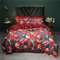 Decobites 1400TC Egyptian Cotton Bird Floral Bedding Set - Luxury 4Pcs