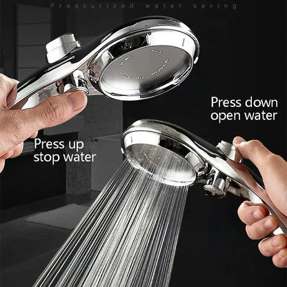 DecorBites™ High Pressure ABS Shower Head with Stepless Adjustable Button Rotation