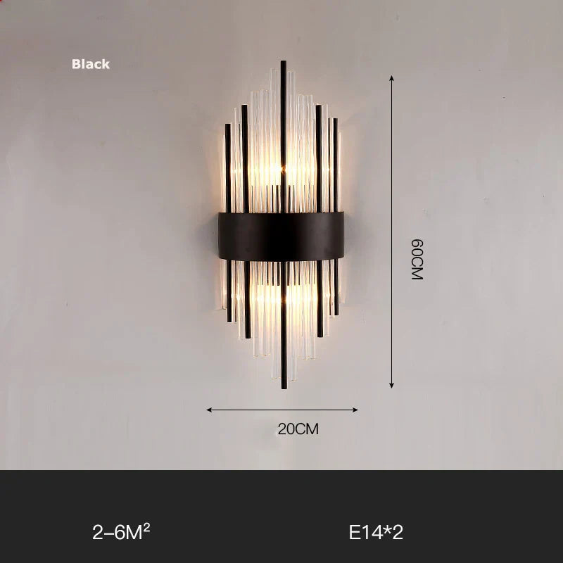 Decorbites™ Gold Schwarz LED Wandleuchte für Schlafzimmer Flur