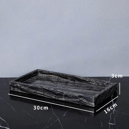 مجموعة حمام DecorBites™ المصنوعة من الرخام بحبيبات الخشب القديمة مع إكسسوارات فاخرة