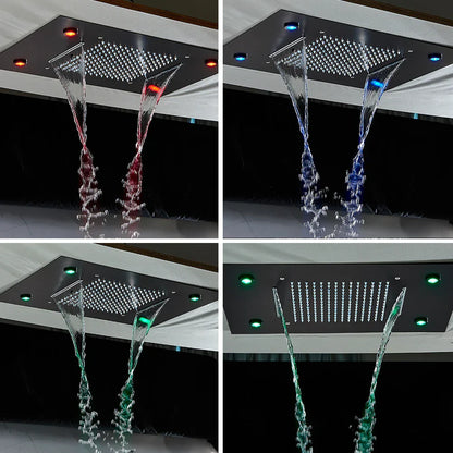 DecorBites™ LED Rainfall Shower Head Ceiling Mount Large Size for Bathroom Shower