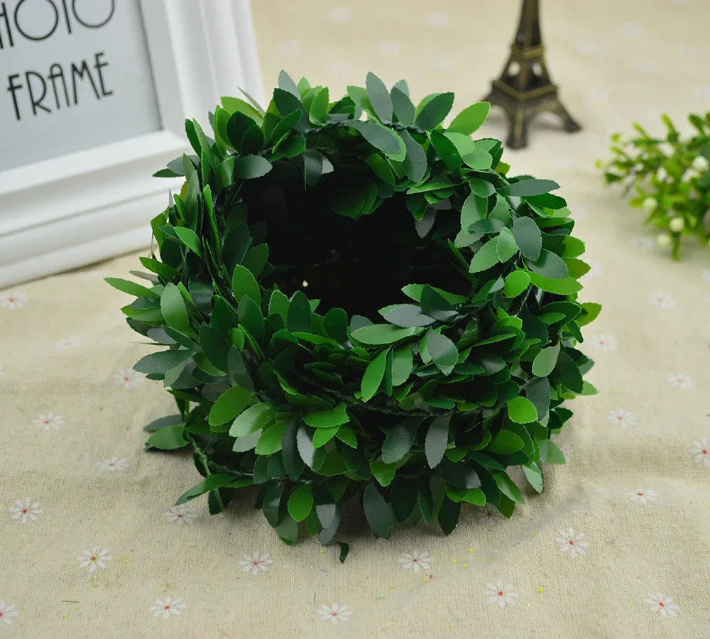 DecorBites™ Green Leaf Vine Wreath Garland for Wedding & Christmas Home Decor