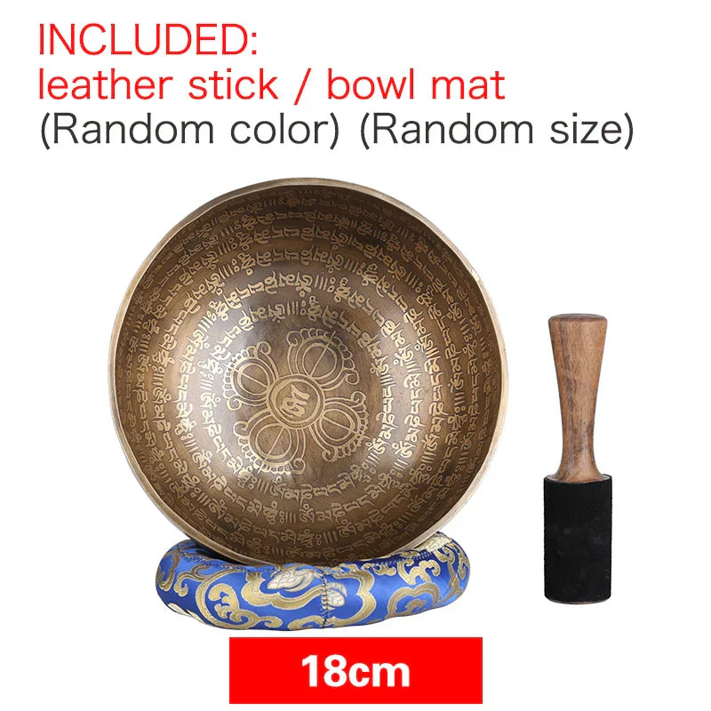 Cuenco tibetano DecorBites™ de 24 cm para musicoterapia, yoga y meditación