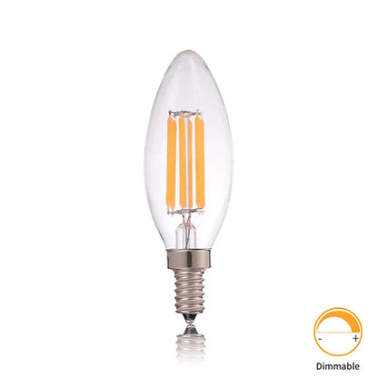 مصباح لهب LED DecorBites™ E12 E14 C35 خيط شمعة ريترو 4 واط 6 واط قابل للتعتيم أبيض دافئ