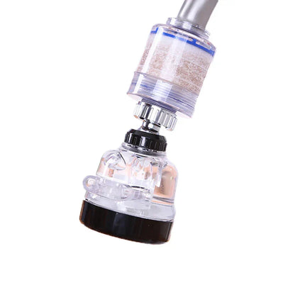 Aireador de grifo DecorBites™ de 3 modos con filtro de alta presión, boquilla rociadora y difusor giratorio.