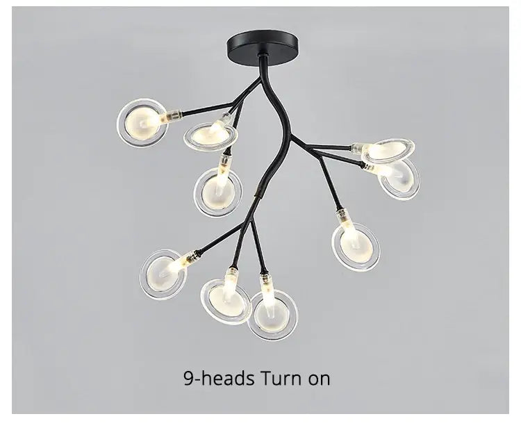 DecorBites™ Luxurious Golden LED Chandelier for Home