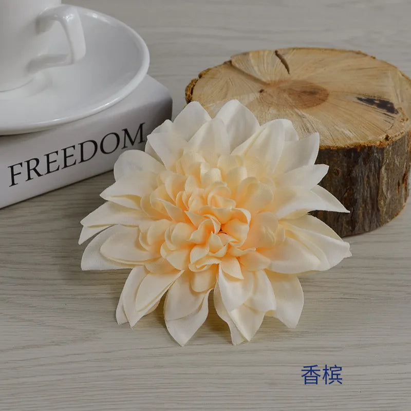 DecorBites™ Dahlia Flower Wedding Decoration Woolen Chrysanthemum Wreath Bouquet