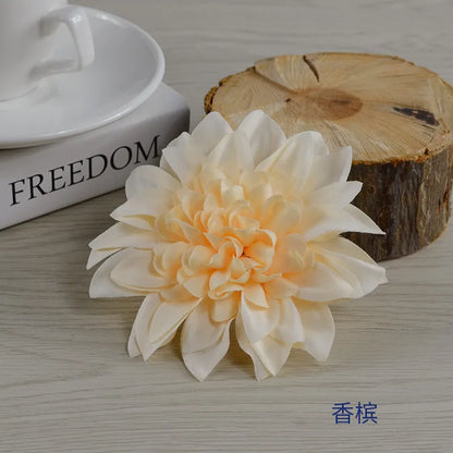 DecorBites™ Dahlia Flower Wedding Decoration Woolen Chrysanthemum Wreath Bouquet