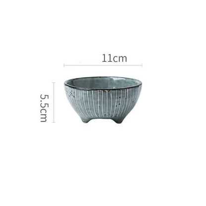 DecorBites™ Ceramic Japanese Style Small Sauce Dishes Rice Bowl