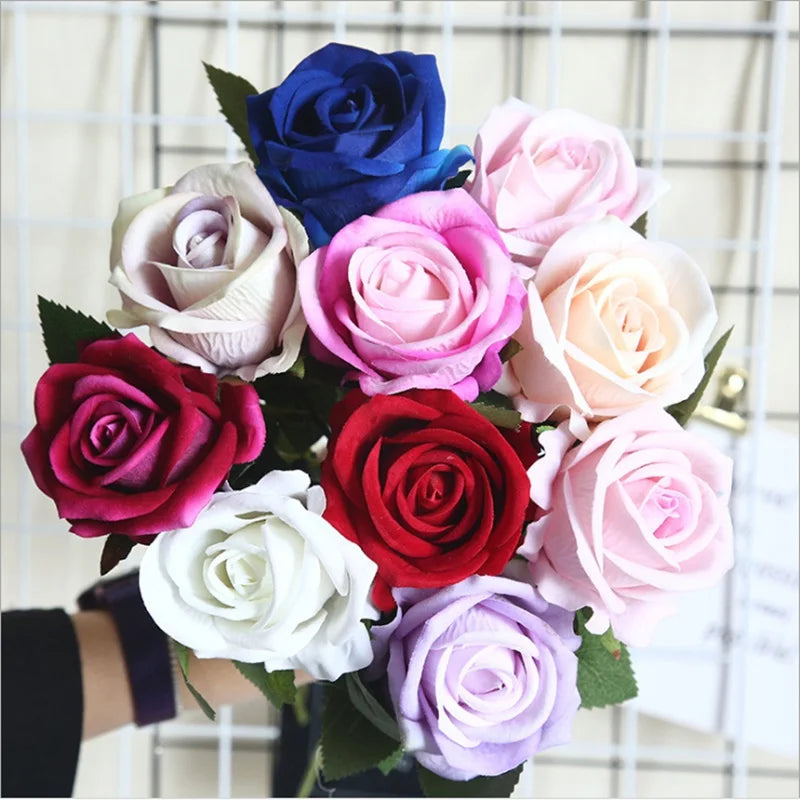 DecorBites™ Dried Roses Artificial Flowers for Home Decor and Weddings