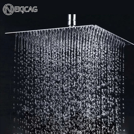Cabezal de ducha tipo lluvia DecorBites™ de acero inoxidable de 20 pulgadas - Cabezal de ducha cuadrado ultradelgado para baño