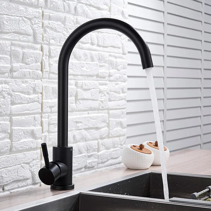 DecorBites™ Kitchen Faucet Hot Cold Water Mixer - Matte Black/Brushed Nickel Kitchen Taps