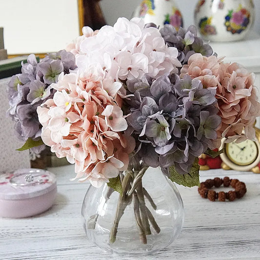 DecorBites™ Hydrangea Branch Silk Flower High Quality Fake Party Room Decor