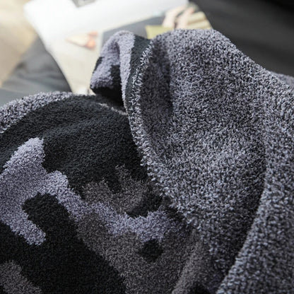 DecorBites™ Camouflage Knitted Throw Blanket