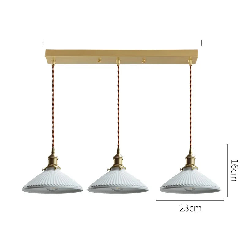 DecorBites™ Ceramic LED Pendant Light: Japanese Style, Nordic Design, Modern Living Room Hanging Lamp