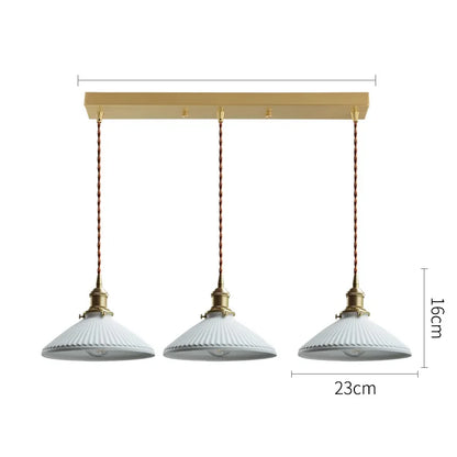 DecorBites™ Ceramic LED Pendant Light: Japanese Style, Nordic Design, Modern Living Room Hanging Lamp