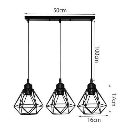 DecorBites™ Iron Frame Pendant Chandelier for Restaurant Teahouse Lighting