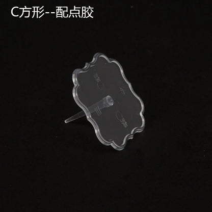 DecorBites™ Cake Stands Decoration Bracket Set - 20pcs Clear Plastic Fondant Holders