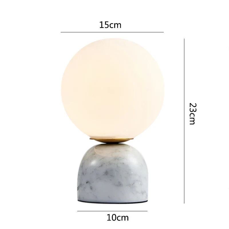 DecorBites™ LED Glass Ball Table Lamp for Home Decor & Bedroom, Study, Living Room Lighting