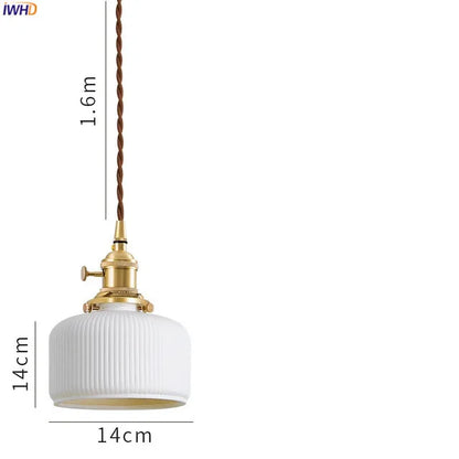 DecorBites™ Ceramic LED Pendant Light: Japanese Style, Nordic Design, Modern Living Room Hanging Lamp