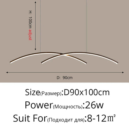 DecorBites™ LED Pendant Lights: Modern, Remote-Control, Cord Hanging, for Study, Kitchen, Living Room