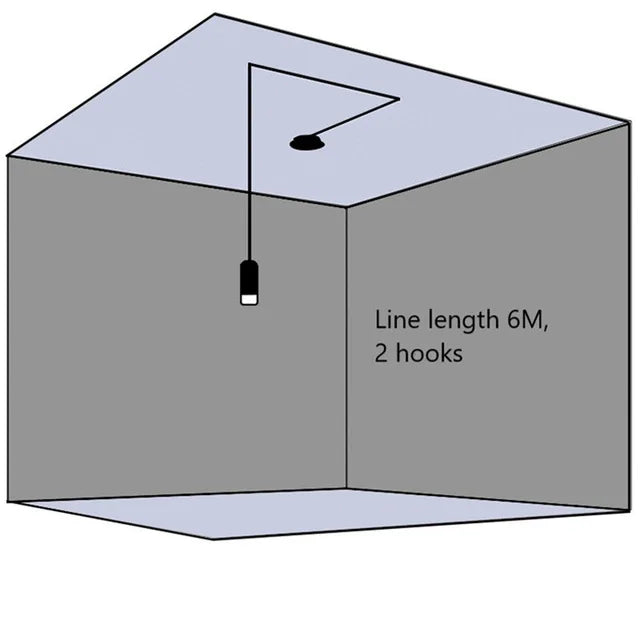 Lámpara colgante LED DecorBites™ de hierro forjado industrial - Lámpara de pared minimalista negra