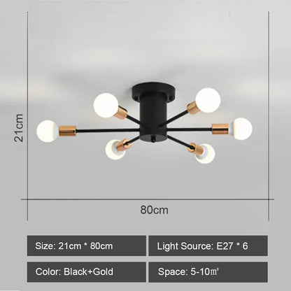 DecorBites™ LED Metal Chandeliers for Living Room - Stylish Ceiling Light for Home Decor