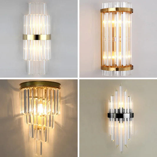 DecorBites™ Crystal Wall Lamp: Elegant Lighting for Living Room, Bedroom, and Staircase