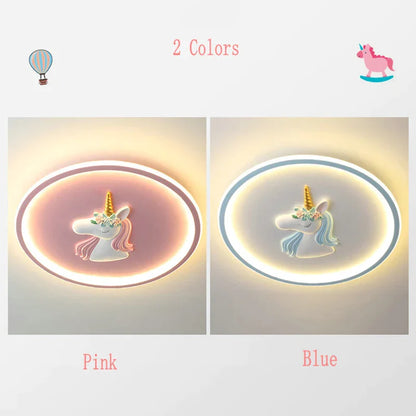 DecorBites™ Cartoon Kids Ceiling Lights Remote Control Chandelier 56W Blue Pink 220V