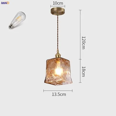 DecorBites™ Glass Copper Pendant Lights for Dinning Living Room Decor
