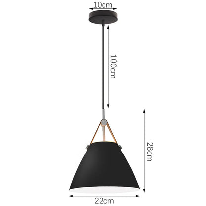 DecorBites™ Leather and Iron Finish Pendant Light Fixture for Kitchen Dinning Living Room