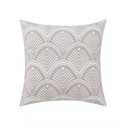 DecorBites™ Daisy Floral Geometric Embroidery Pillow Cover Yellow Blue 45x45cm Soft Cozy