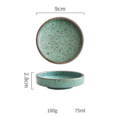 DecorBites™ Ceramic Round Sauce Dish - Small Seasoning Bowl for Soy Sauce and Wasabi
