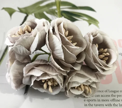 DecorBites™ Flores artificiales de seda de peonía, rosa de té y camelia para bodas en el hogar y el jardín