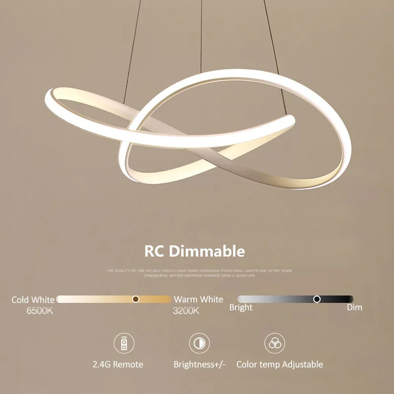 DecorBites™ LED Irregular Aluminum Acrylic Chandelier for Dining Room Pendant Lighting