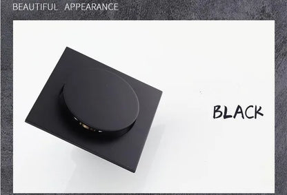 DecorBites™ Brass Shower Floor Drain Black/Chrome Square Cover Grate Waste