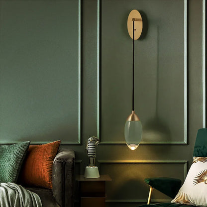 Aplique de pared LED de cristal DecorBites™: Iluminación nórdica moderna y lujosa para el hogar, ideal para dormitorio, escaleras o mesilla de noche.
