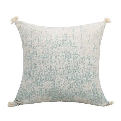 DecorBites™ Green Tassel Pillow Cover 45x45cm/30x50cm Cotton Linen for Home Decor