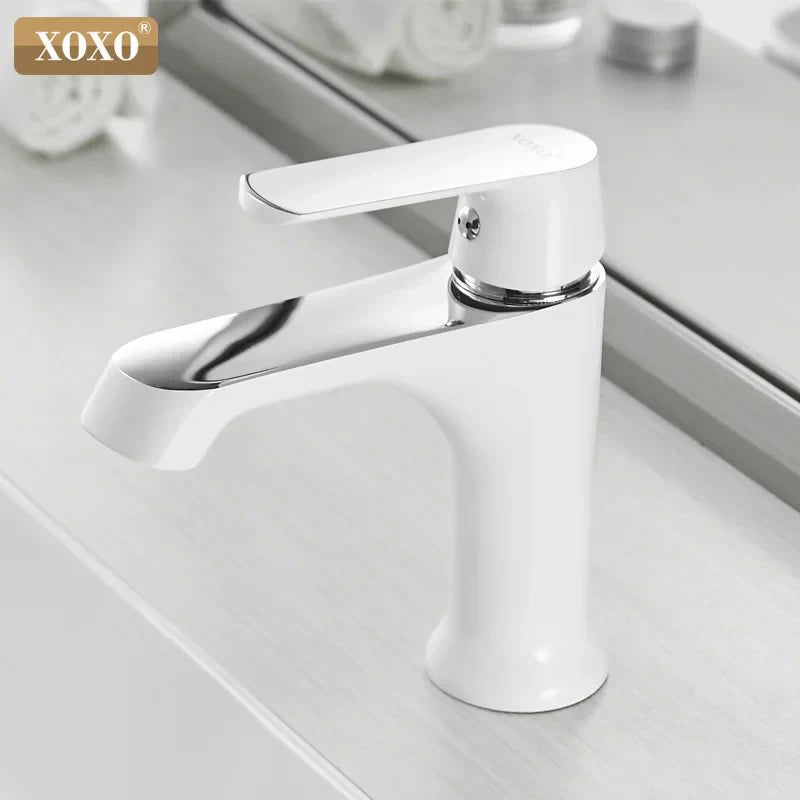 DecorBites™ Bronze Green Fashion Basin Faucet, Single Hole Bathroom Mixer, Hot and Cold Water