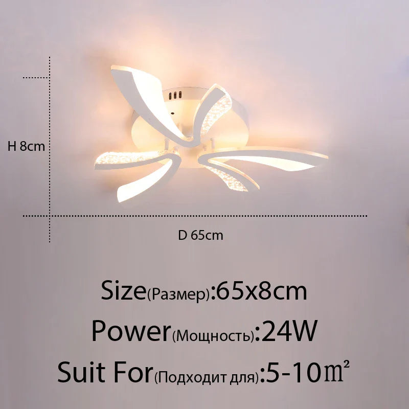 Decorbites™ LED-Deckenleuchter für Wohnzimmer, Schlafzimmer, Esszimmer, Arbeitszimmer in Weiß und Schwarz