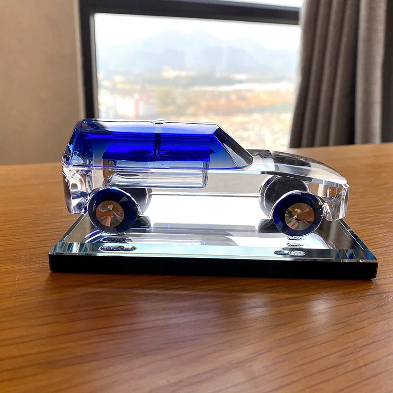 DecorBites™ Figura de coche de cristal, adorno de mesa, regalo