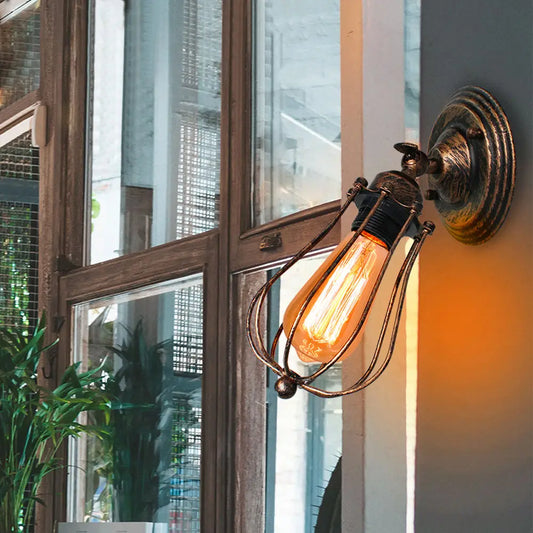 DecorBites™ Industrial Wall Lamp | American Indoor Sconce | Home Decor Light Fixture
