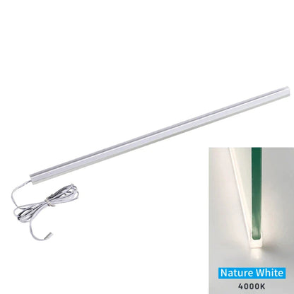 مصباح بار خزانة LED من DecorBites™ لشريط إضاءة رفوف الكتب الزجاجي مقاس 8 مم